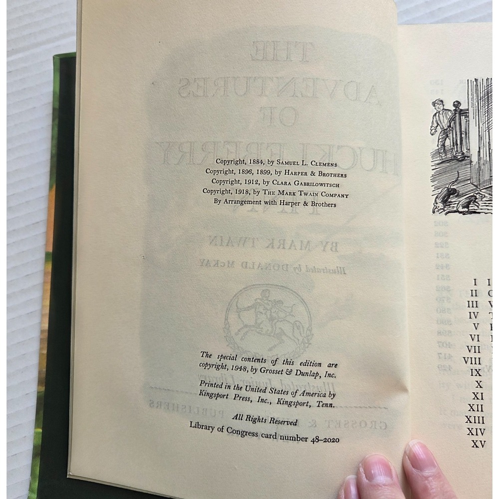 The Adventures of Huckleberry Finn Illustrated Junior Library Edition 1948 - Picture 6 of 12
